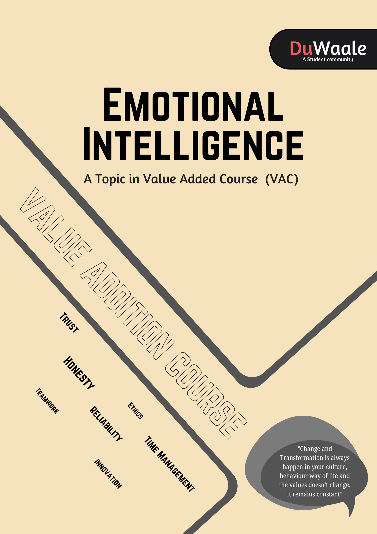 Emotional Intelligence (VAC) | Notes | Delhi University | ₹169 – DuWaale