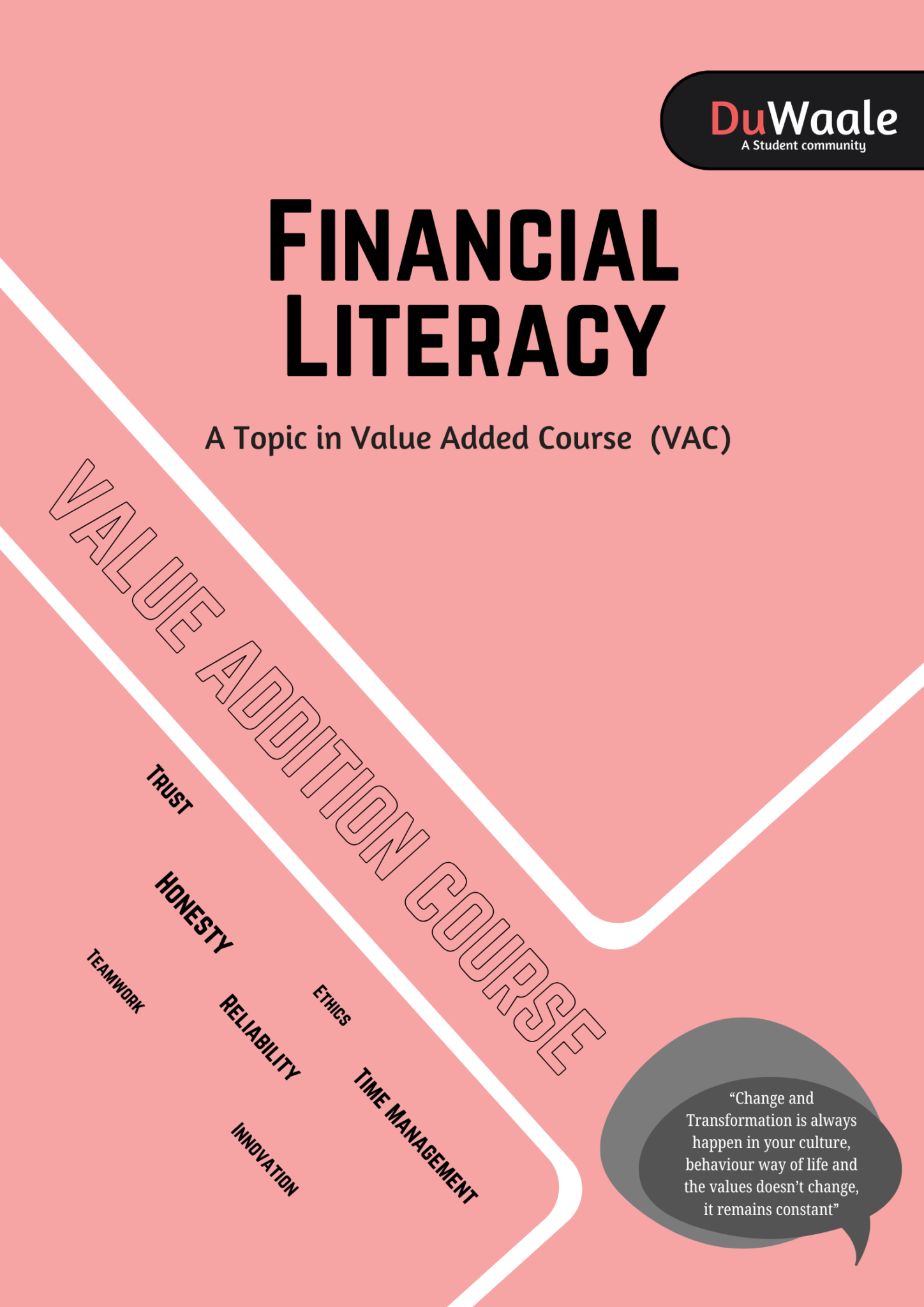 Financial Literacy (VAC) | Notes | Delhi University | ₹169 – DuWaale